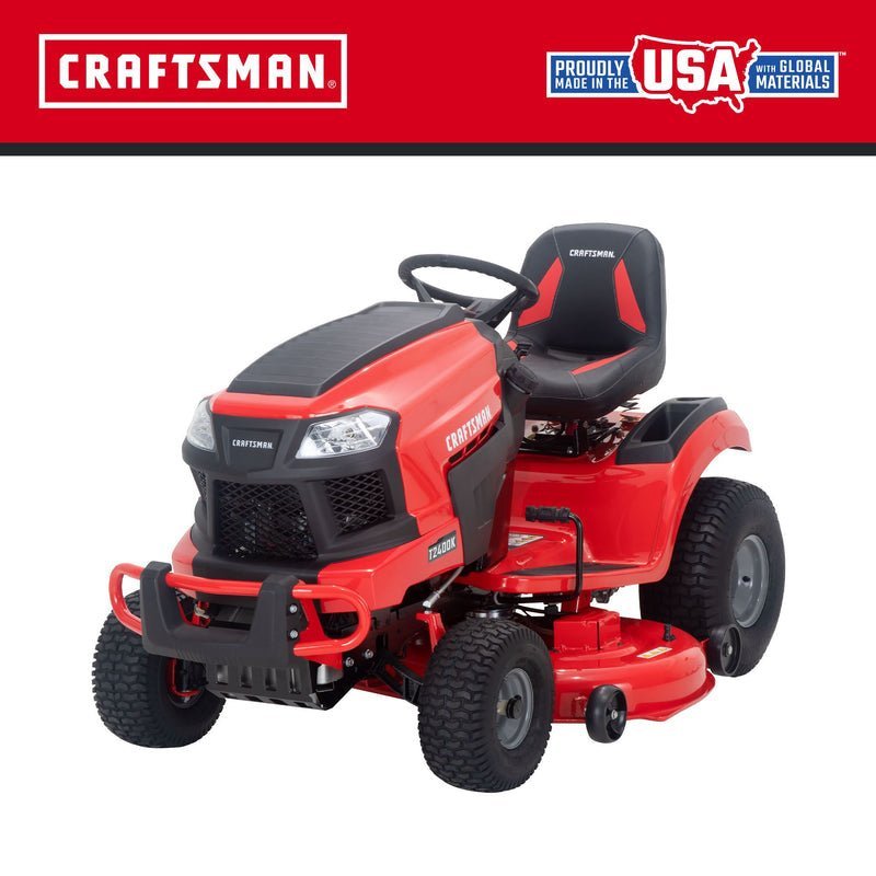CRAFTSMAN T2400K | 46in 22HP TURN TIGHT Gas Riding Lawn Mower | KOHLER Twin-Cylinder 7000 Series Engine | Hydrostatic Transmission - Image 2