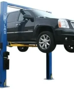 ATLAS Automotive Equipment 9OHSC-SS 2-Post Vehicle Overhead Lift, 11’9” Minimum Ceiling Height, 9,000lb Capacity, Clear Floor, 11’10” Height, 3-Stages Front and 2-Stage Rear Arms, for DIY/Hobbyists