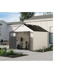 Suncast Tremont 8 ft. x 10 ft. Storage Shed with Floors – Ice Cube|BMS8125 - Image 3