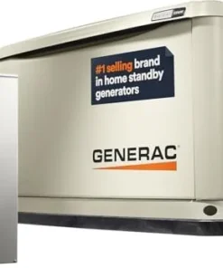 Generac Guardian 22kW Home Standby Generator with 200 Amp Transfer Switch, Durable All Aluminum, WiFi Enabled with G-Force Engine, Easy to Use, Whole House Powers Backups, Smart Outage Solution – Bisque