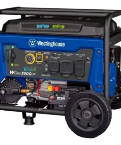 Westinghouse 4650 Peak Watt Dual Fuel Portable Generator, Remote Electric Start, RV Ready Outlets.