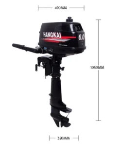 Hangkai Water Cooled 2 Stroke 6HP Outboard Motor Petrol Powered Engine - Image 3