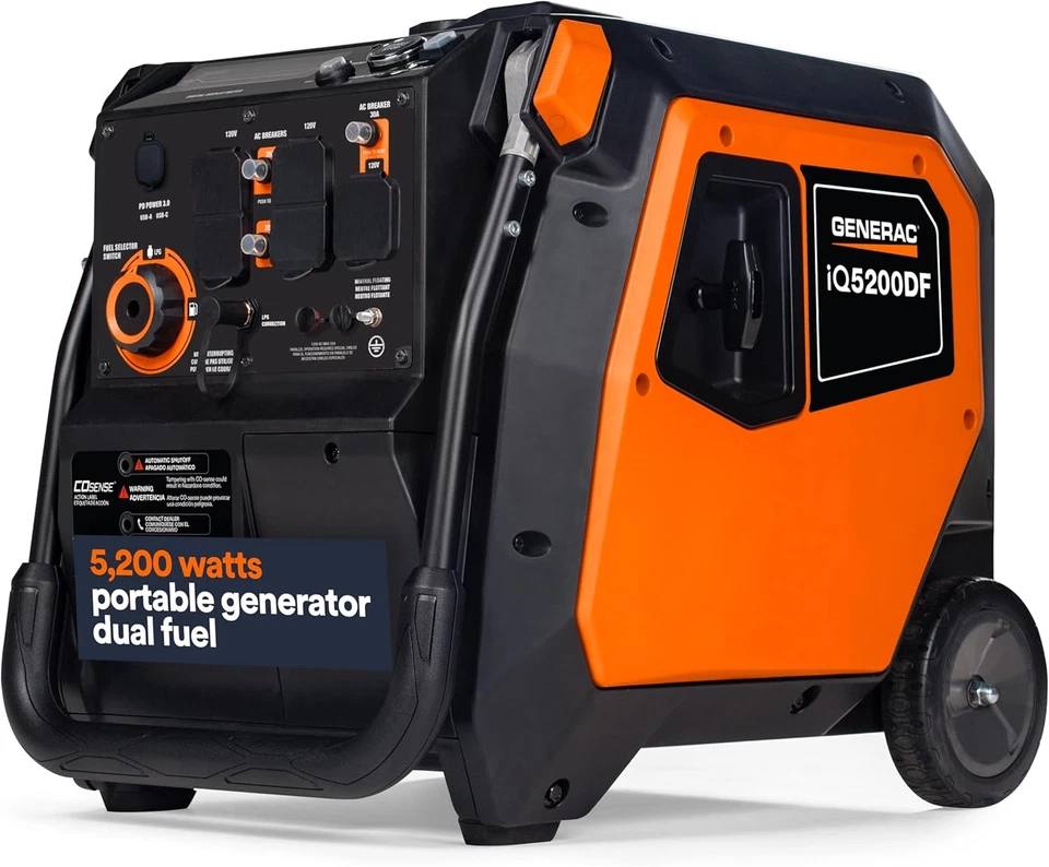 Generac iQ5200 DF 3900 Watt Electric Start Dual Fuel Inverter Generators. - Image 5