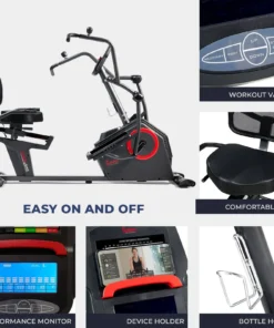 Sunny Health & Fitness Smart Recumbent Cross Trainers Elliptical Exercise Bikes – SF-RB4886 SMART - Image 3