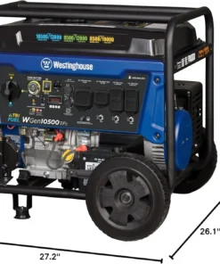 Alternative view of Westinghouse 13,500 Peak Watt Dual Fuel Portable Generators.
