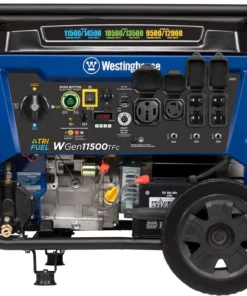 Alternative view of Westinghouse 14,500 Watt Tri-Fuel Portable Generators.