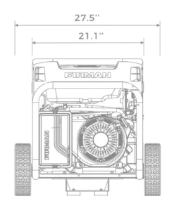 Generator 8000W/ 10,000W Tri Fuel Electric Start 120V/240V with Wheel Kits, - Image 3