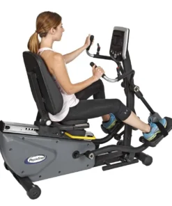Alternative view of PhysioStep HXT Compact Recumbent Elliptical Cross Trainer with Fixed Seats.