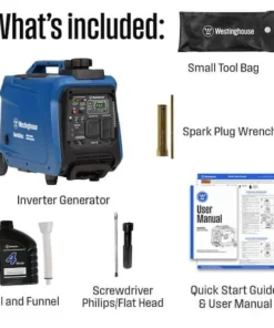 4,000-Watt Gas Powered Portable Inverter Generator with Recoil Start, LED Data Centers. - Image 3