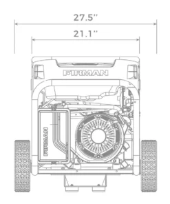 Alternative view of Firman H07552 9400W Dual Fuel Generators.