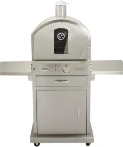 Summerset ‘The Oven’ Outdoor Freestanding Large Capacity Gas Ovens with Pizza Stones, Smoker Box and Mobile Cart, 304 Stainless Steel Construction, Natural Gas