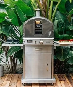 Summerset ‘The Oven’ Outdoor Freestanding Large Capacity Gas Ovens with Pizza Stones, Smoker Box and Mobile Cart, 304 Stainless Steel Construction, Natural Gas - Image 3