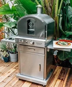 Alternative view of Summerset ‘The Oven’ Outdoor Freestanding Large Capacity Gas Ovens with Pizza Stones, Smoker Box and Mobile Cart, 304 Stainless Steel Construction, Natural Gas
