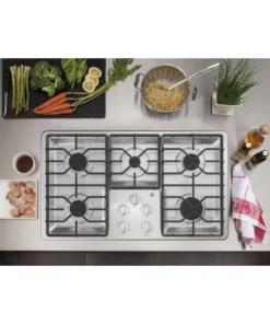 Alternative view of GE 36″ Built-In Gas Cooktops JGP3036SLSS