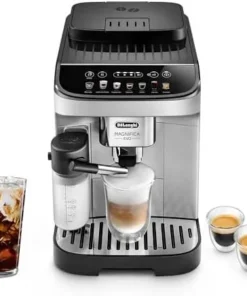 Alternative view of De’Longhi Magnifica Evo Automatic Espresso & Coffee Machine with Auto Milk Frother, Built-in Grinder & Auto-Clean Function – For Latte, Cappuccinos, Americano, Iced Coffee, ECAM29084SB , Silver